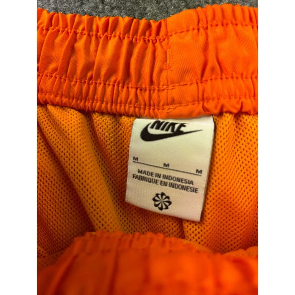Nike Swim Trunks Mens Medium Orange Colorblock Mesh‎ Lined Board Shorts